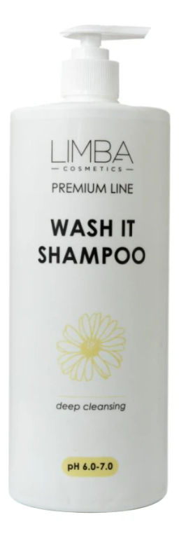 Limba Cosmetics Шампунь Глубокой очистки для натуральных волос WASH I ,1000мл (lmb38)
