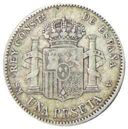 1 песета 1900 года Испания