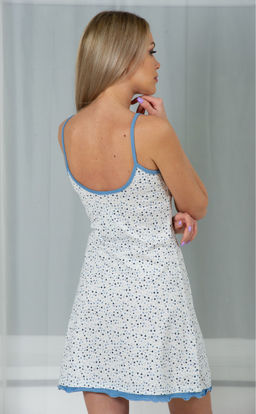 Ночная сорочка Цветы голубые на кофейном - Нежка фото 168