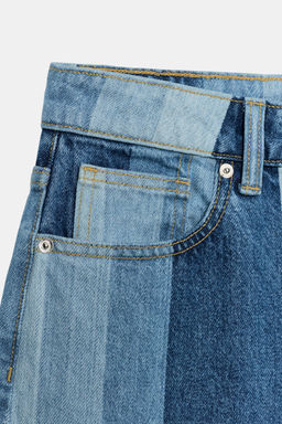JEANS Z1975 STRAIGHT TIRO MEDIO RAYAS / Azul medio