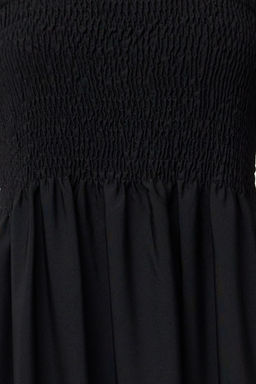 TRENDYOLMILLA Siyah Duz A Kesim Gipeli Kare Yaka Maxi Dokuma Elbise TWOSS24EL01052  фото 3