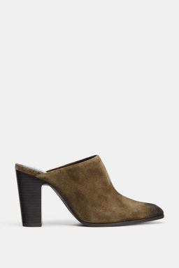 DISTRESSED SPLIT SUEDE MULES - Zara фото 6