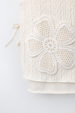 TOP PUNTO CROCHET FLORES / Crudo - Zara фото 6