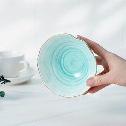 Салатник Доляна Млечный путь, 300 мл, d=13.5 см, фарфор, бирюзовый фото 7