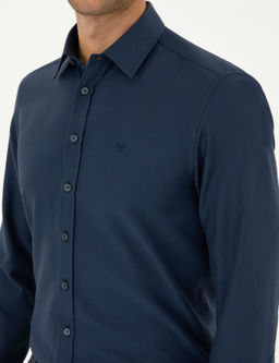 Lacivert Slim Fit Arm_rl_ Uzun Kollu G_mlek