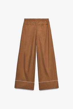 POPLIN TROUSERS WITH TRIM - Zara фото 4