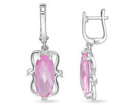 Серьги, морганит, Королева