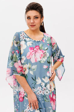 Платье ANELLI 1559 цветок миндаля  фото 4