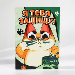 Подарочный набор 23 февраля блокнот А6, значок, наклейки и карандаши 2 шт. - Artfox фото 3