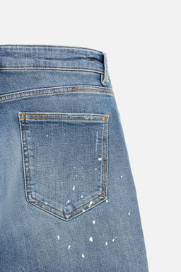 RIPPED SKINNY JEANS WITH PAINT SPLATTER - Zara фото 25