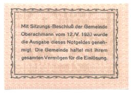 Банкнота 20 геллеров 1920 года Австрия Нотгельд