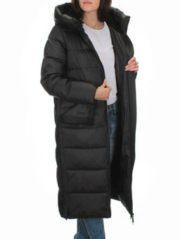 C1076 BLACK Пальто зимнее женское (200 гр. холлофайбер) - Fashion фото 6