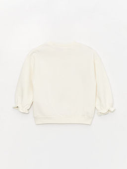 Bisiklet Yaka Uzun Kollu Pamuk Prenses Bask?l? K?z Bebek Sweatshirt ve Tayt - Waikiki фото 3