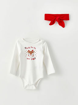 Bisiklet Yaka Uzun Kollu Y?lba?? Temal? K?z Bebek 3l? Tak?m - Waikiki фото 2