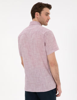 Bordo Keten G_r_n_ml_ Regular Fit K_sa Kollu G_mlek