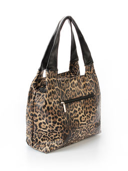 LACCOMA сумка Валери-HL040-леопард  темно-коричневый/черный эко кожа хлопок  фото 4