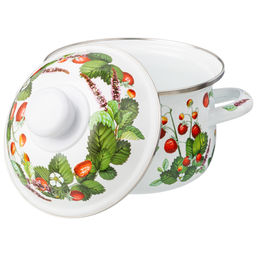 НАБОР КАСТРЮЛЬ AGNESS ЭМАЛИРОВАННЫХ СЕРИЯ ФРУКТОВАЯ КОРЗИНА, 4ПР. 1,5Л И 2,8Л, 16Х10СМ, 20Х12СМ  фото 3