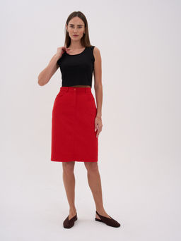 Джинсовая юбка из хлопка ТРиКА