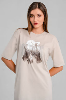 Арт. 4145 Туника женская 44-54(6 шт) Цвет:бежевый