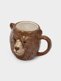 Кружка, 540 мл, керамика, коричневая, Медведь, Manly Anna Lafarg.