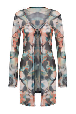 Cok Renkli Bask?l? Uzun Tul Esnek Orme Orme Bluz TWOSS24BZ00051 - Trendyolmilla фото 7