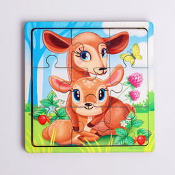 Пазл Олениха и оленёнок, 9 деталей - Лесная мастерская фото 4