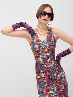 Платье с принтом масло OD-632-3 - Tantino фото 9