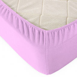 Простыня на резинке трикотаж , борт 20 см Сиреневый 90х200