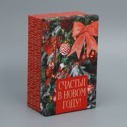 Коробка подарочная Ёлочные игрушки, 24 15.5 9.5 см
