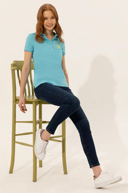 Kad_n Turkuaz Basic Polo Yaka Ti__rt - U.s. polo assn фото 3