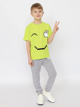 CSKB 70492-11-412 Брюки для мальчика,серый меланж