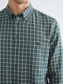 Regular Fit Ekose Gabardin Erkek G?mlek