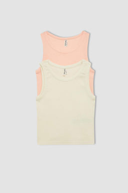 K?z Cocuk Bisiklet Yaka 2li Atlet - Defacto фото 2