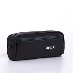 Косметичка-пенал на молнии с карманом, Style, серая