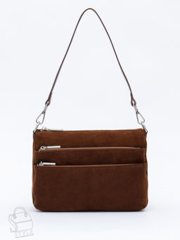 Сумка женская кожаная 8269PEF cocoa Polina&Eiterou  в Новосибирске