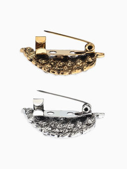 Цена за 12 шт. Брошь маленькая «Листик», МИКС