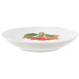 Блюдце чайное фарфоровое "Вишня" д140мм, h23мм, форма "Унифицированный" (Россия)