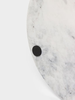 Этажёрка для фруктов и десертов Magistro Marble, 2 яруса, d=25/20?26.5 см, мрамор, белая  фото 5