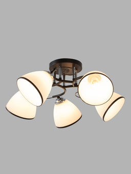 Люстра 20137/5, 5хE27, 60Вт, чёрный/белый