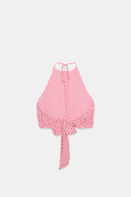 TOP HALTER VOLANTES LUNARES / Chicle - Zara фото 7