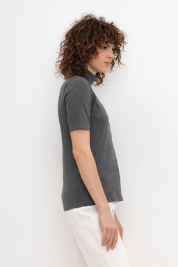 Джемпер Very Neat ЕВТ 3262 из хлопка с эластаном темно-серый  фото 2