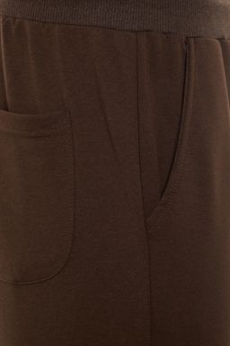 Kahverengi Basic Regular/Normal Kesim Lastik Paca Jogger Esofman Alt? TMNSS20EA0053