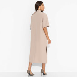 Платье со съемным объемным декором Сияние глянца (nude) - Charutti фото 5