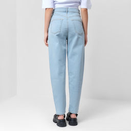Джинсы женские мом MIST: Denim, размер (25) 40-42, голубые