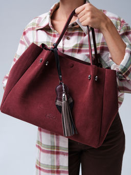 Замшевая сумка с матрешкой Vasilisa DBR 31210 махагон