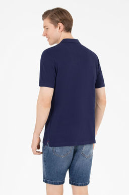 Мужская темно-синяя базовая футболка с воротником-поло Неожиданная скидка в корзине - U.s. polo assn фото 12