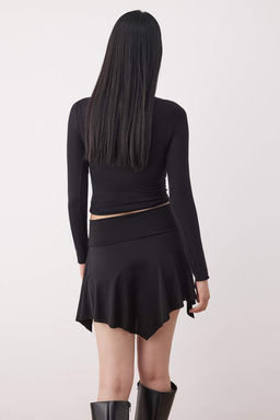 Siyah Asimetrik Aksesuar Detayl? Mini Orme Etek TWOSS25ET00214 - Trendyolmilla фото 4