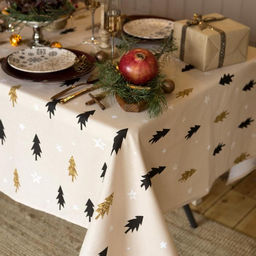 Скатерть новогодняя «Доляна» Christmas mood=146×110+/- 3 см, 100% хлопок, рогожка 164 г/м²