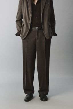 WASHED-EFFECT SUIT TROUSERS - Zara фото 16