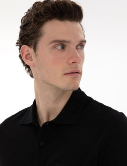 Siyah Regular Fit %100 Pamuk Polo Yaka Basic Ti__rt - Pierre cardin фото 2